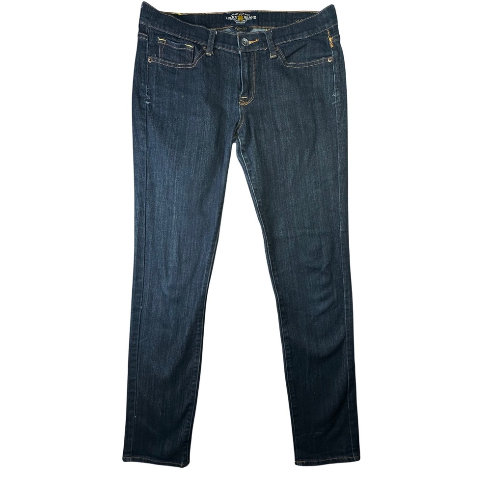 Lucky Brand Charlie Skinny Jeans Dark Wash‎ Denim Slim Fit Size 10/30 Indigo